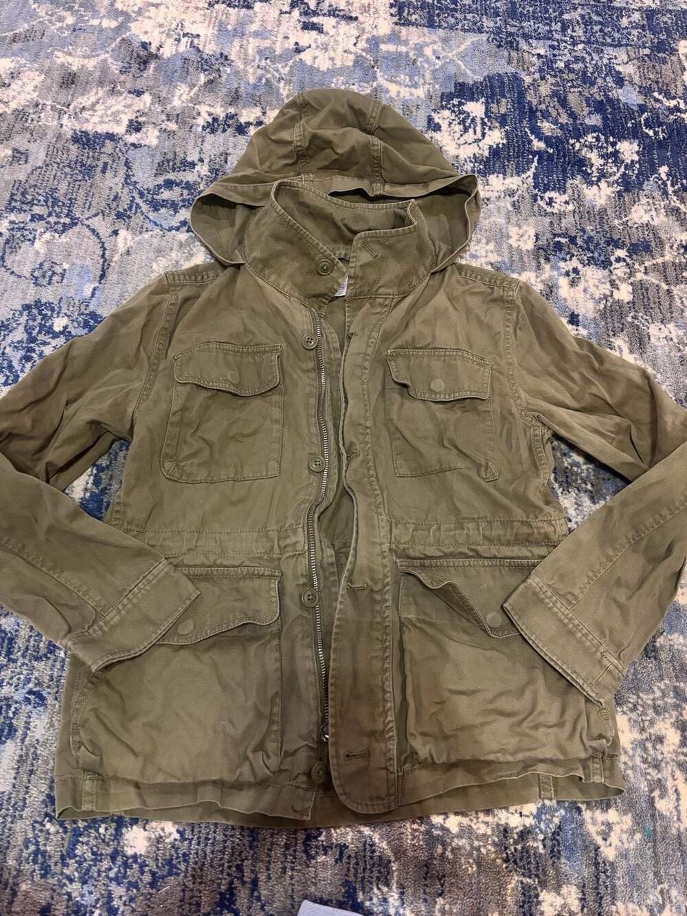 Crewcuts Everyday Field Jacket youth Size 12 Olive Green